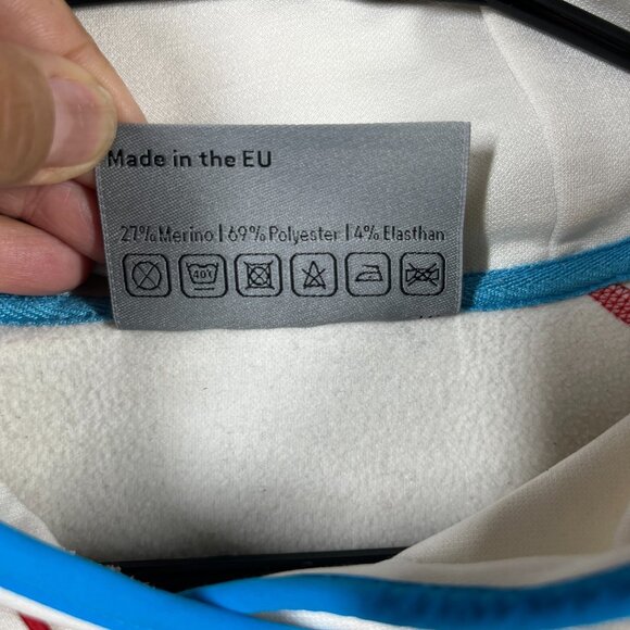 Ortovox Merino Wool Hoodie Women M White Blue Logo Sweater Outdoor Softshell - Picture 5 of 11